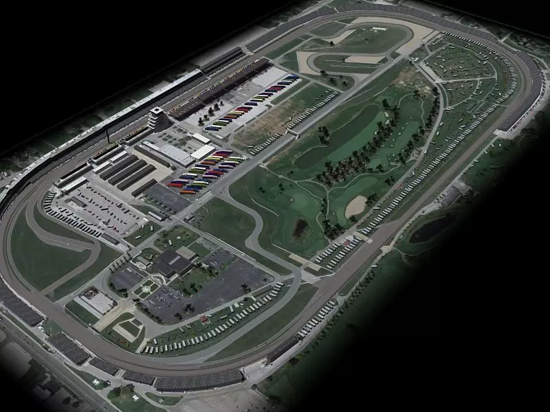 Game Ready Indianapolis Speedway 3D Model Low-poly 3D model_0