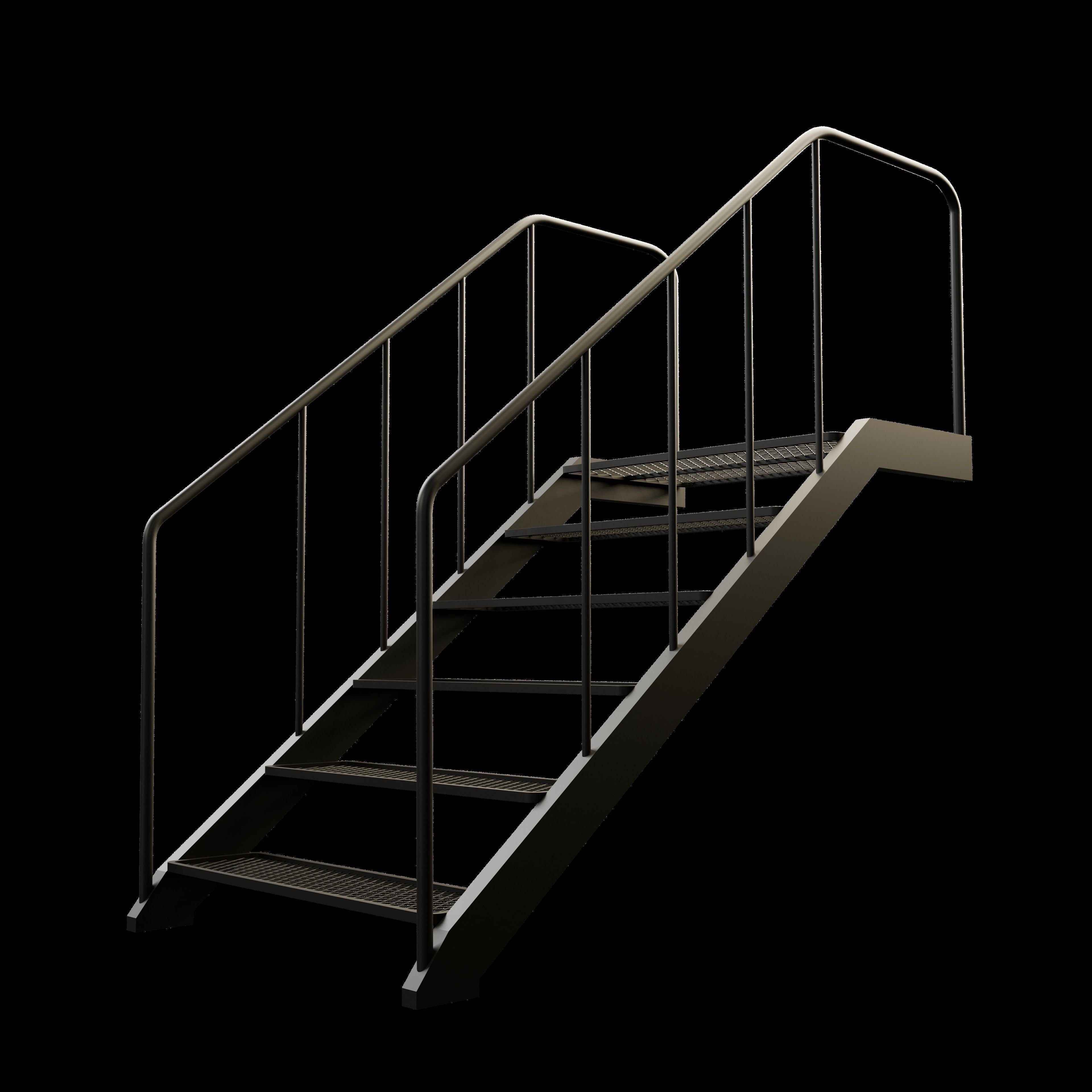 Staircase 3D Model with Technical Drawing 3D model_4