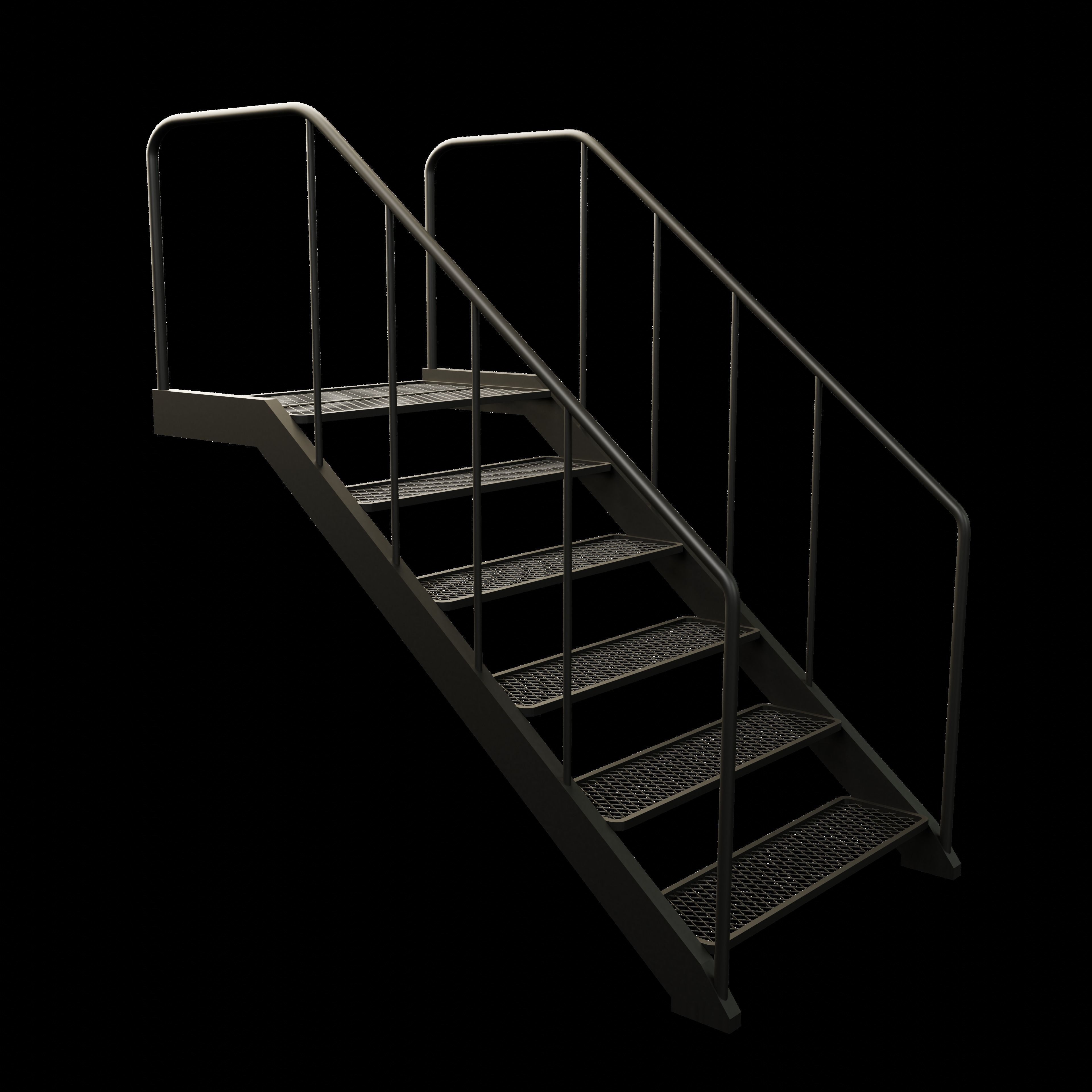 Staircase 3D Model with Technical Drawing 3D model_2