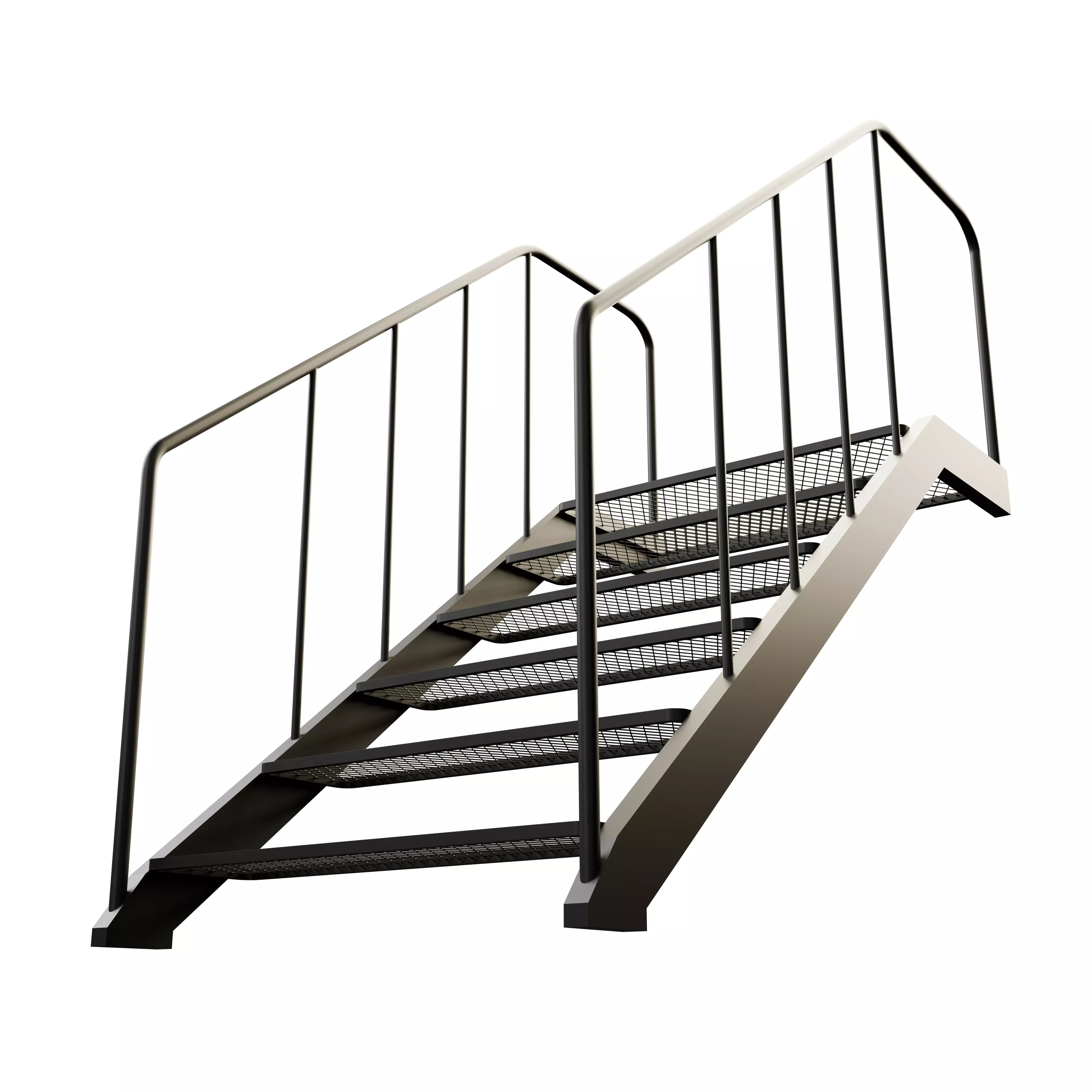 Staircase 3D Model with Technical Drawing 3D model_0