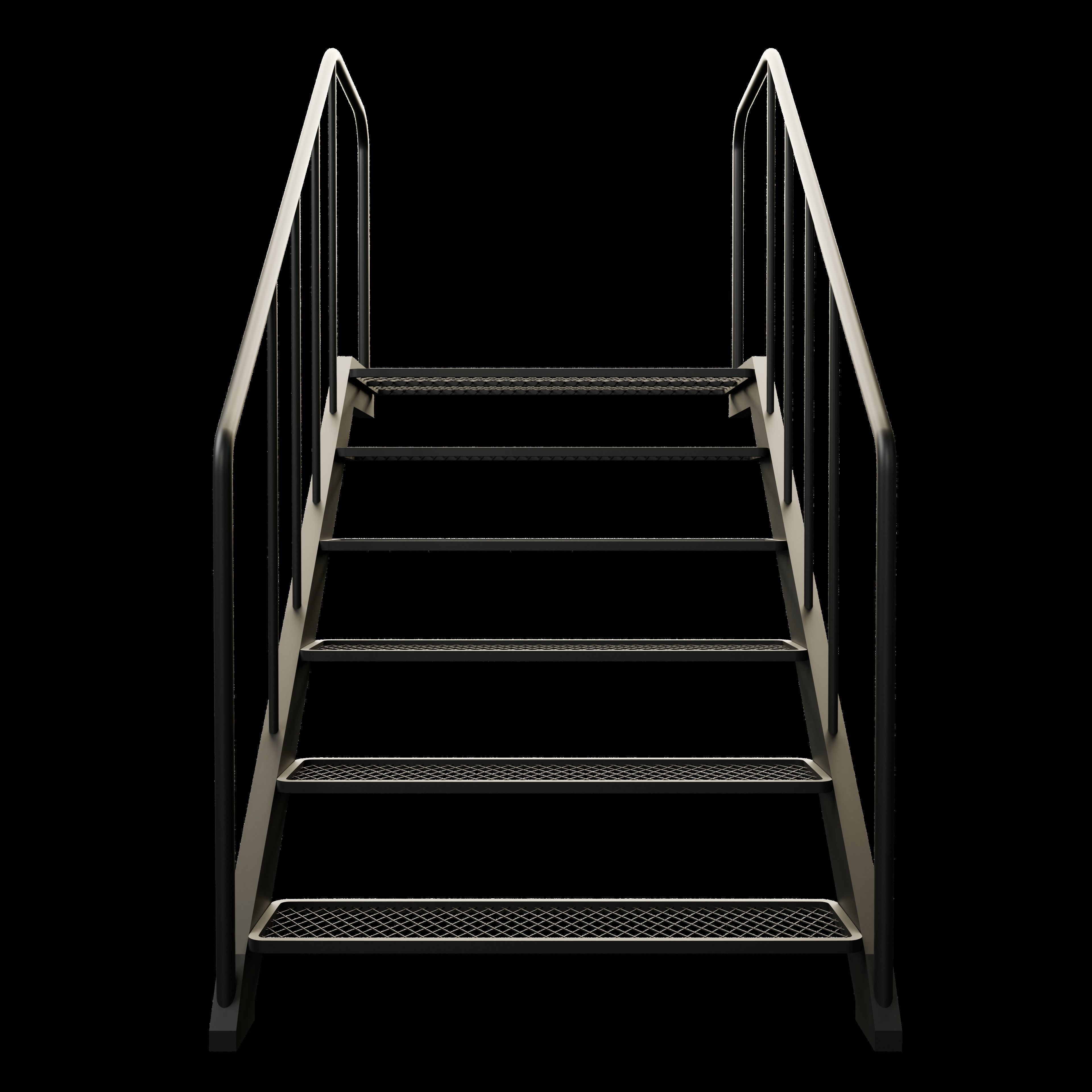 Staircase 3D Model with Technical Drawing 3D model_3