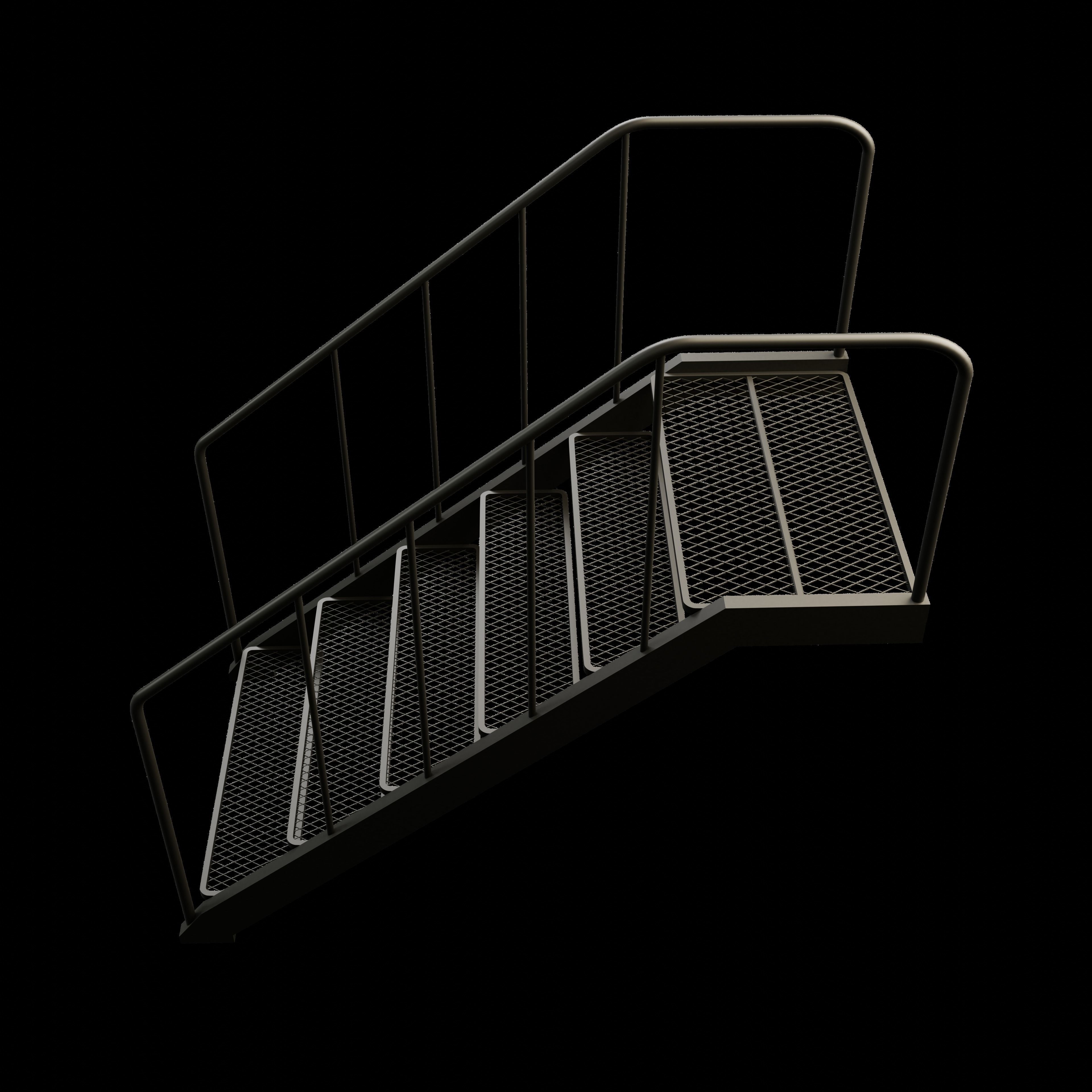 Staircase 3D Model with Technical Drawing 3D model_5