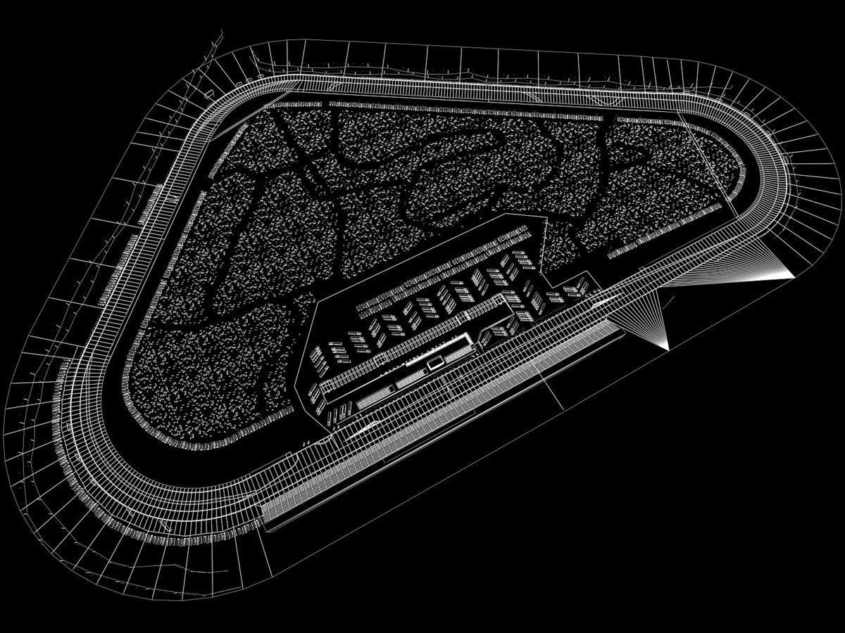 Pocono Raceway Game Ready Low-poly 3D model_2