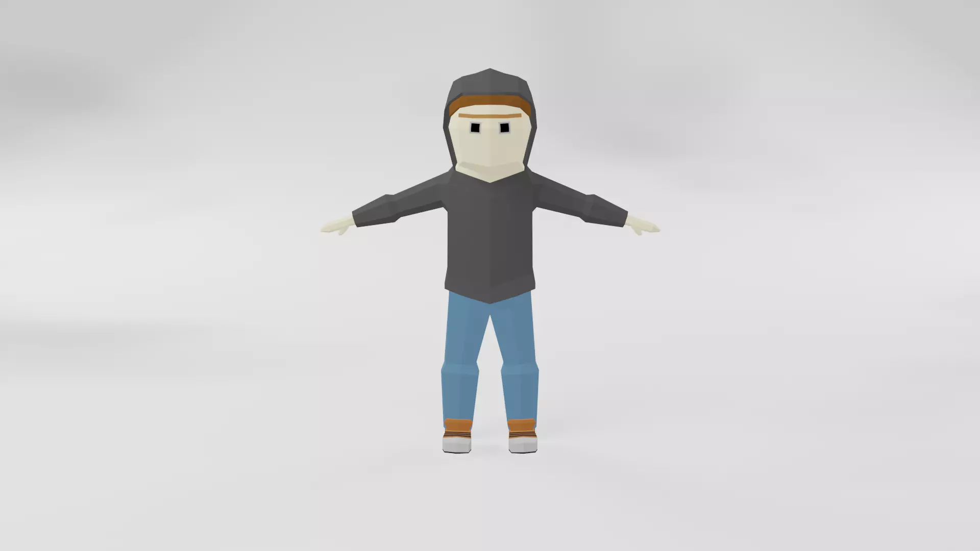 Boy in hoodie Free 3D model_0