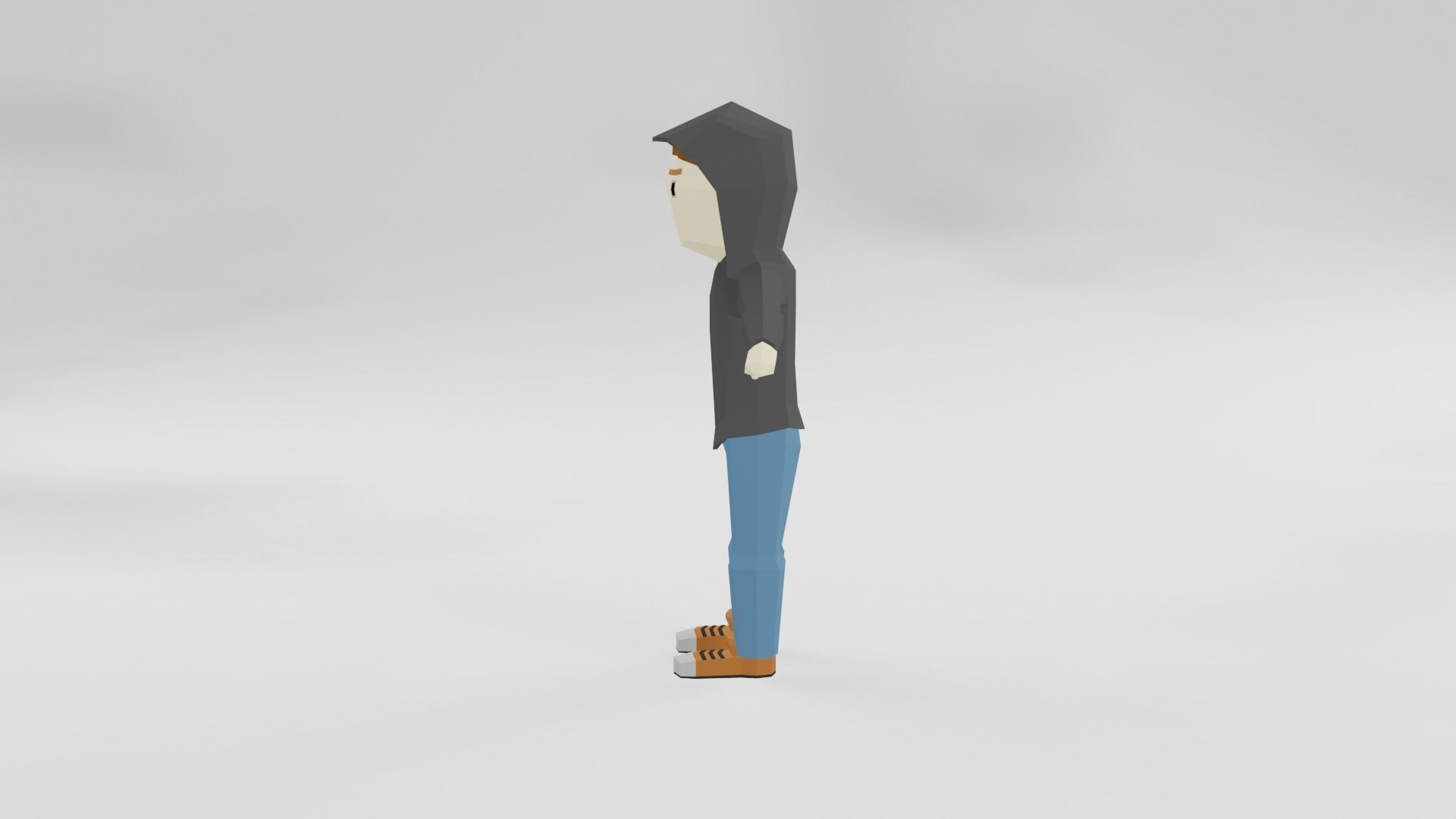 Boy in hoodie Free 3D model_4