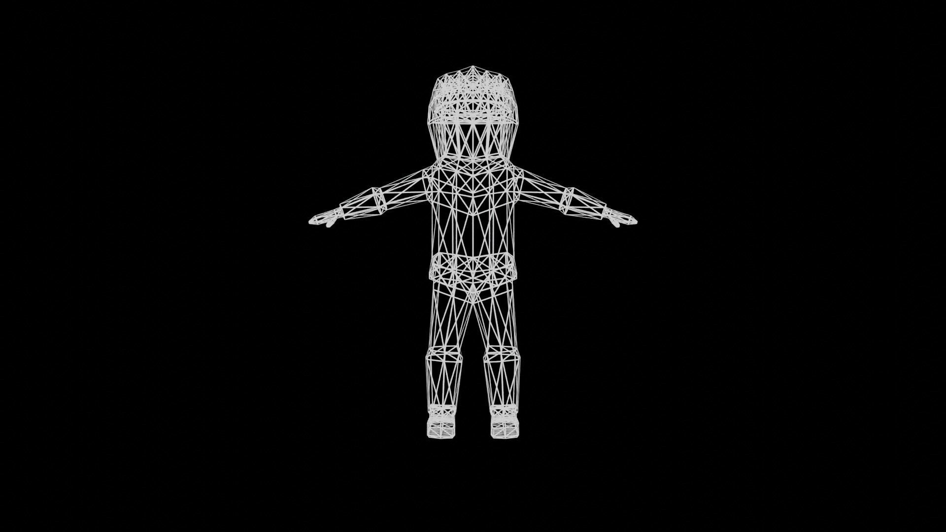 Boy in hoodie Free 3D model_3