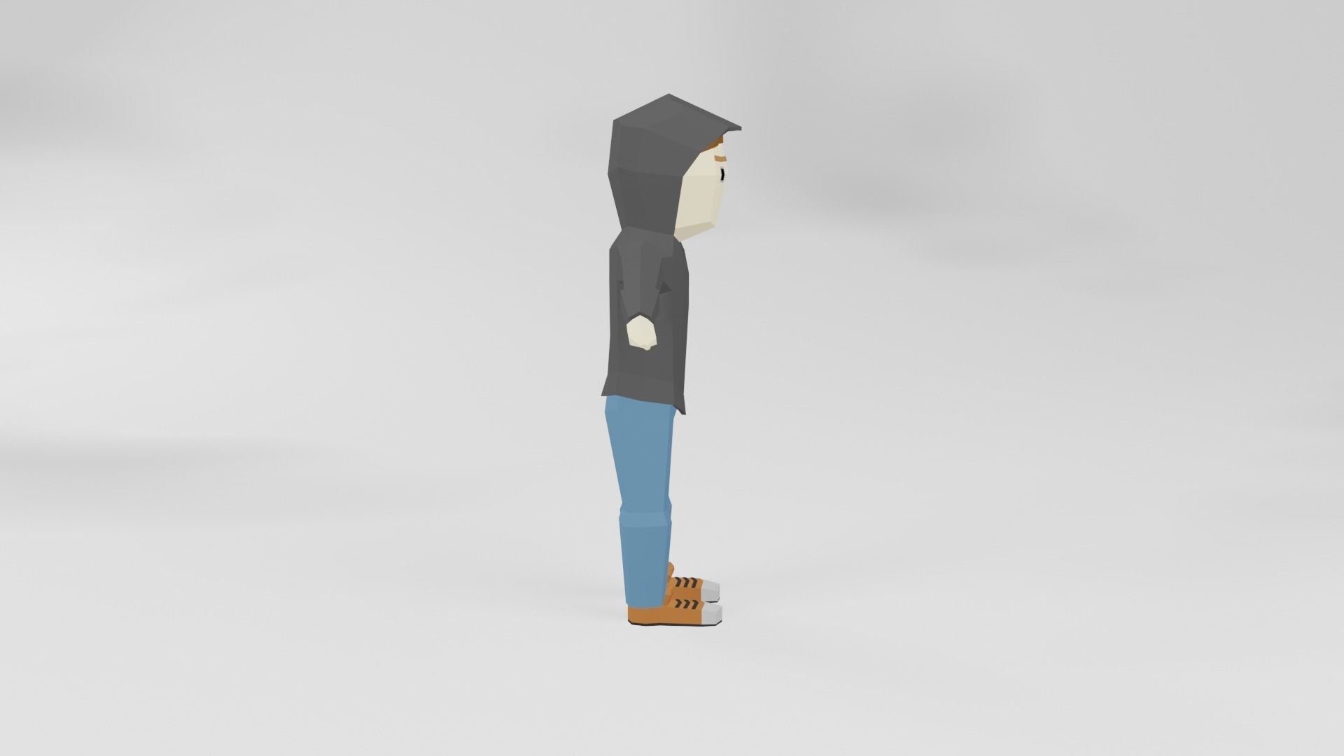 Boy in hoodie Free 3D model_2