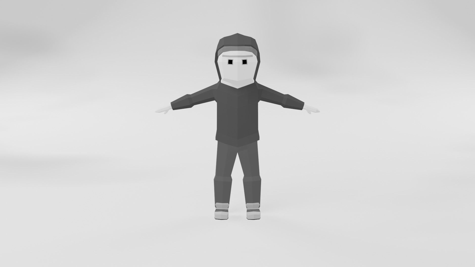 Boy in hoodie Free 3D model_5