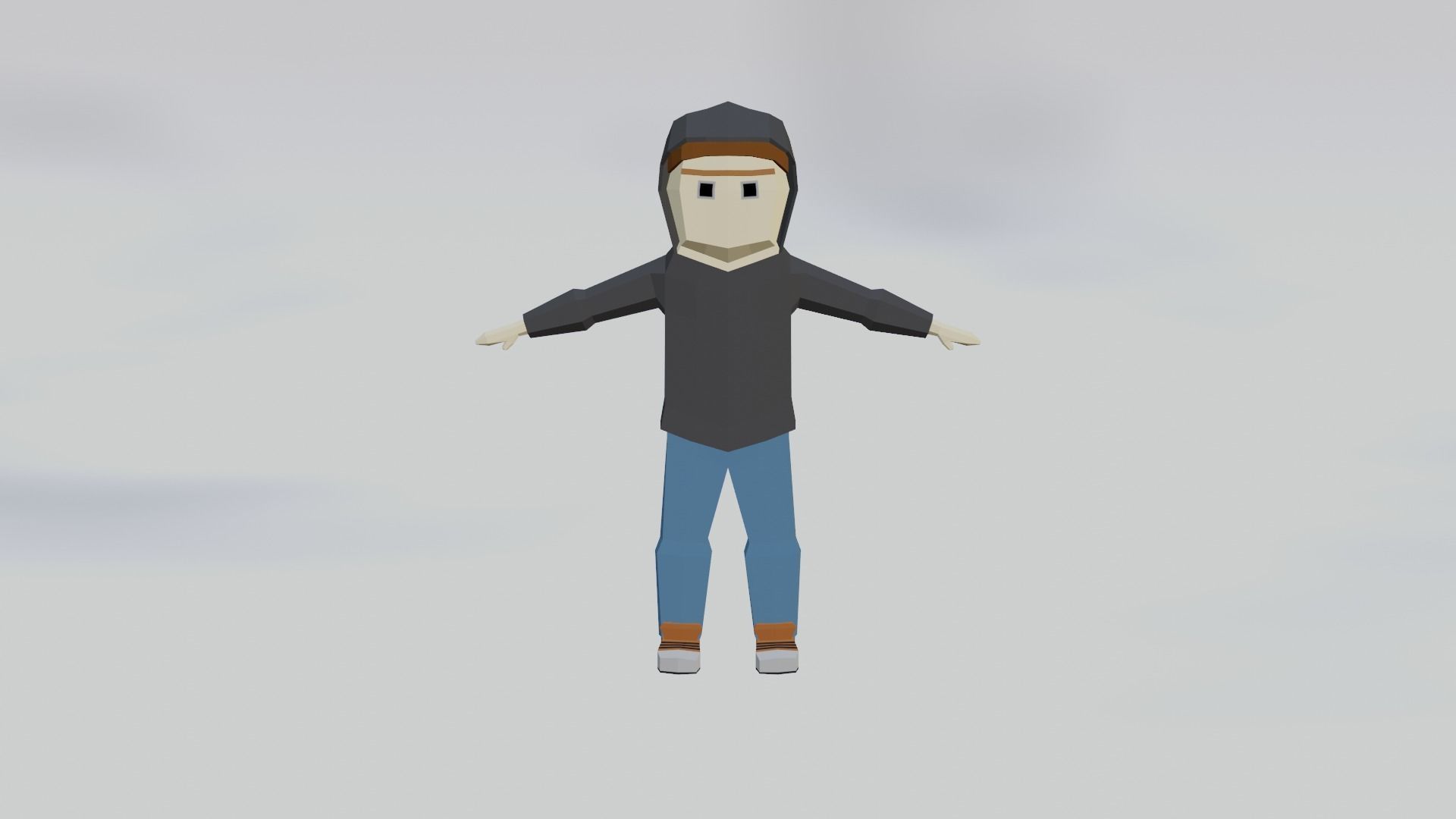 Boy in hoodie Free 3D model_1