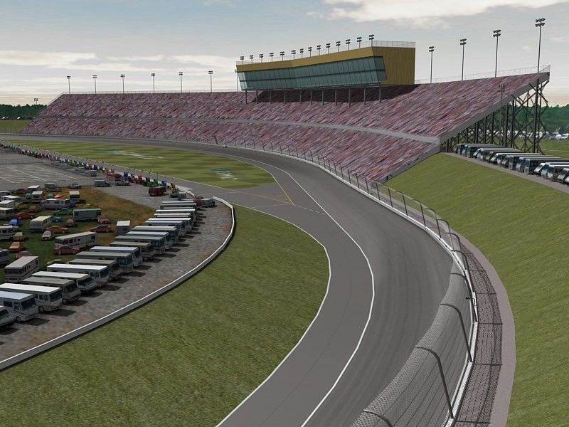 Kansas Speedway Game Ready Low-poly 3D model_11