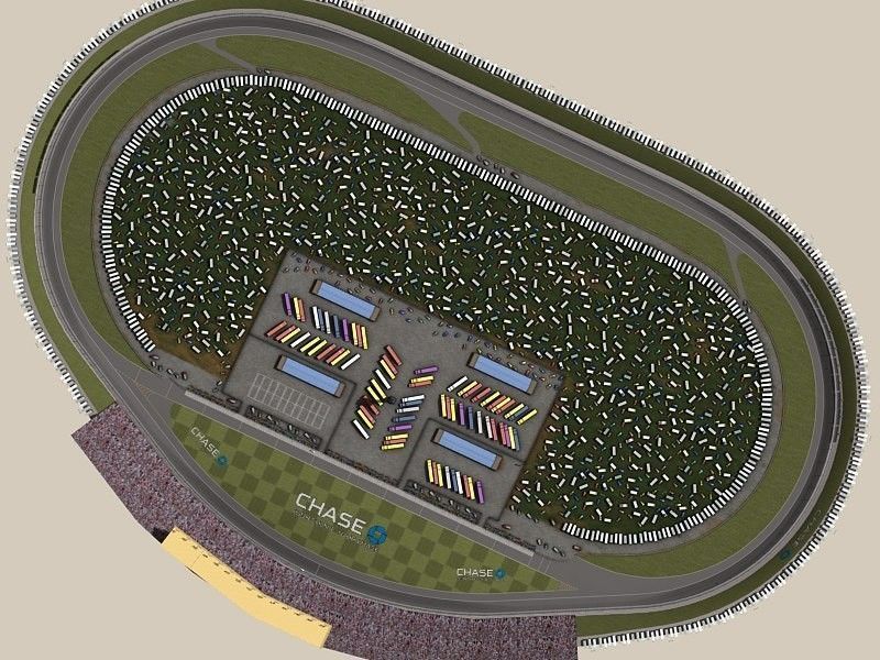 Kansas Speedway Game Ready Low-poly 3D model_5
