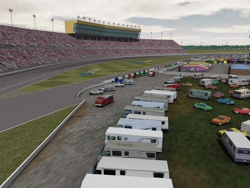 Kansas Speedway Game Ready Low-poly 3D model_6