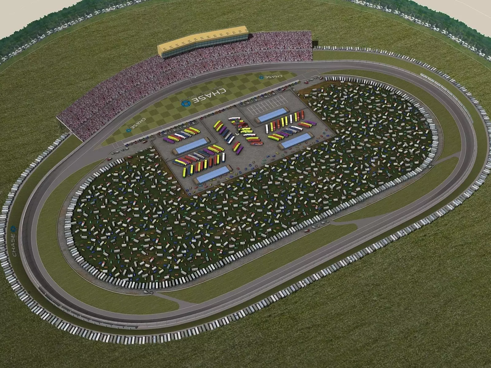 Kansas Speedway Game Ready Low-poly 3D model_0