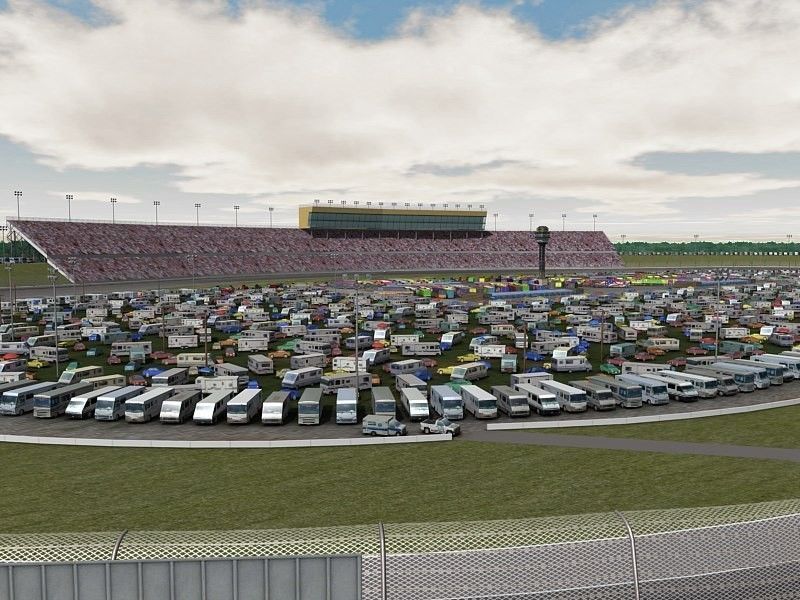 Kansas Speedway Game Ready Low-poly 3D model_3