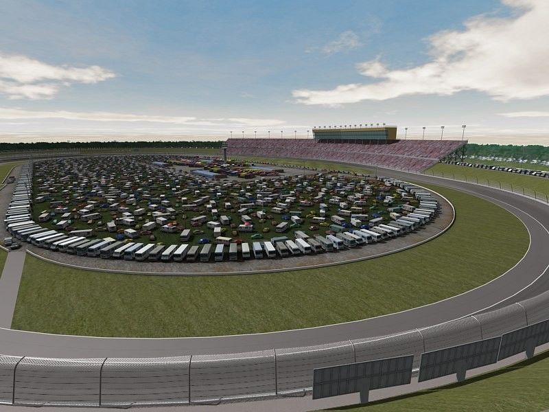 Kansas Speedway Game Ready Low-poly 3D model_10