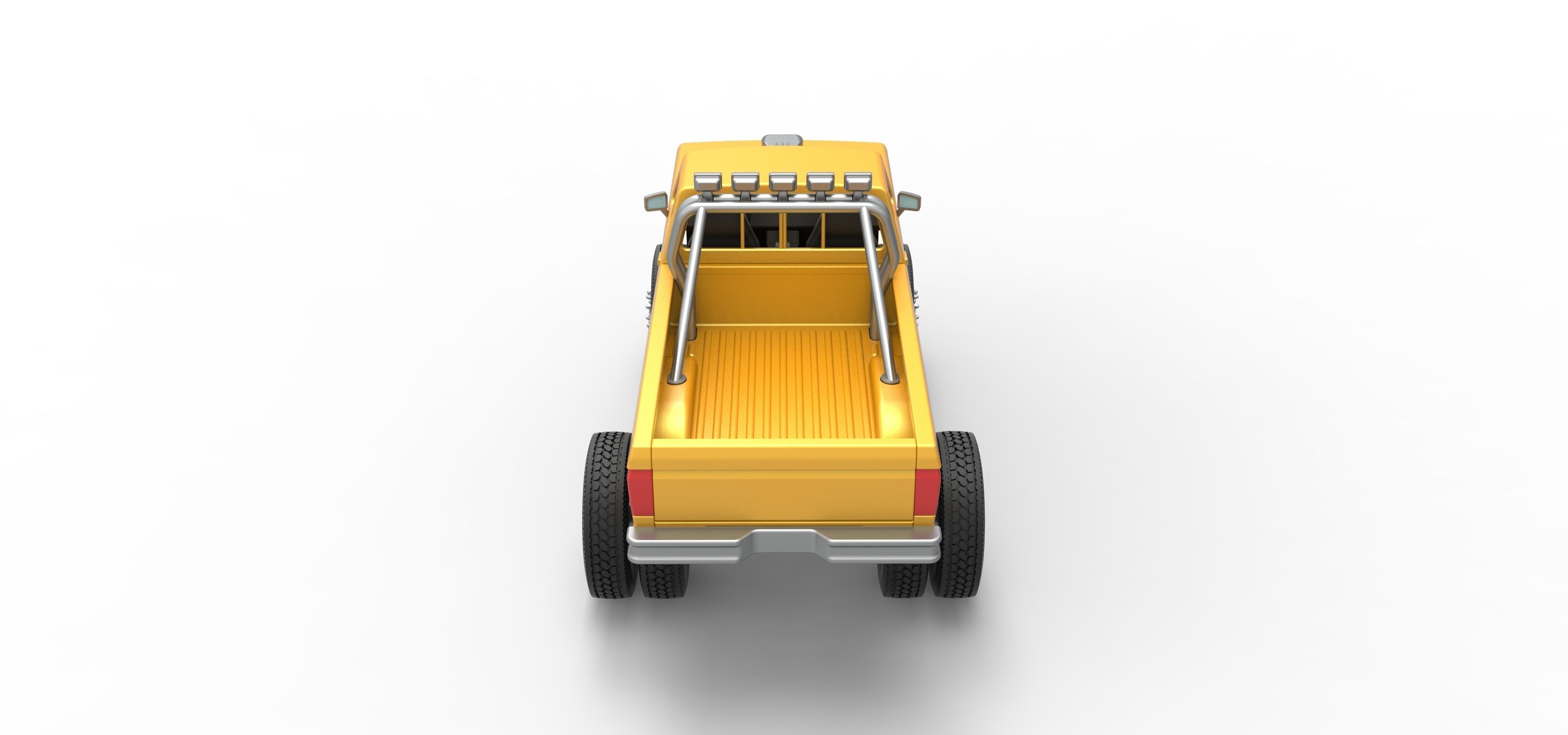 Monster Truck with semi truck wheels Scale 1 to 25 3D print model_17