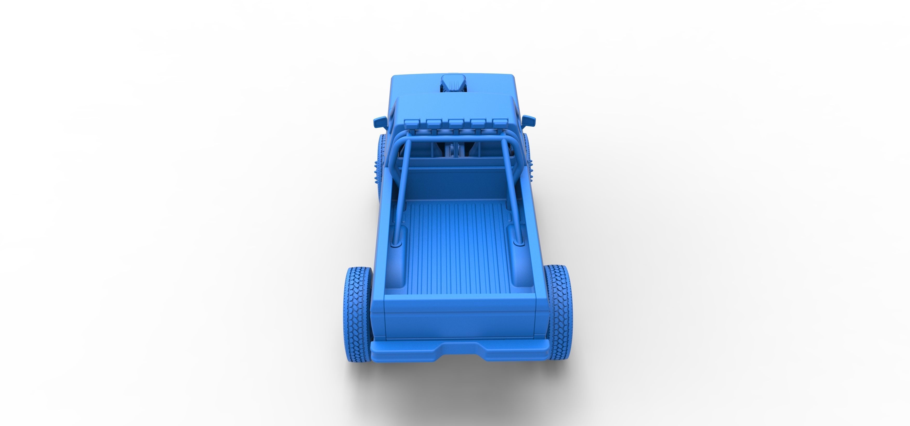 Monster Truck with semi truck wheels Scale 1 to 25 3D print model_34