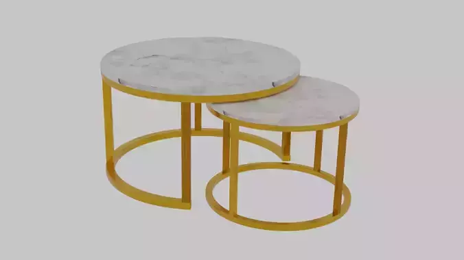 Elle Round Marble Nest Coffee Tables