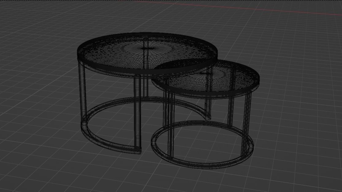 Elle Round Marble Nest Coffee Tables 3D model_4