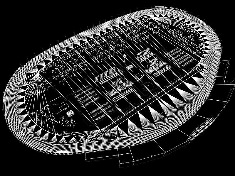Chicagoland Speedway Game Ready Low-poly 3D model_2