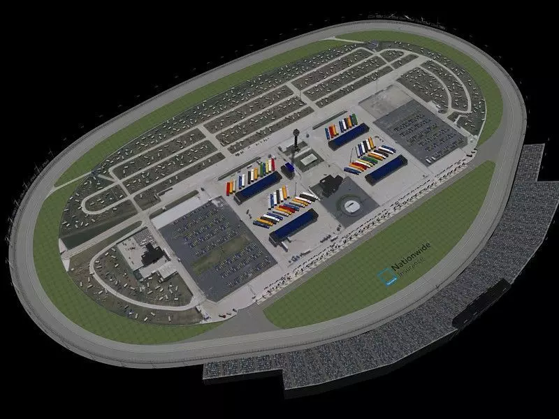Chicagoland Speedway Game Ready Low-poly 3D model_0
