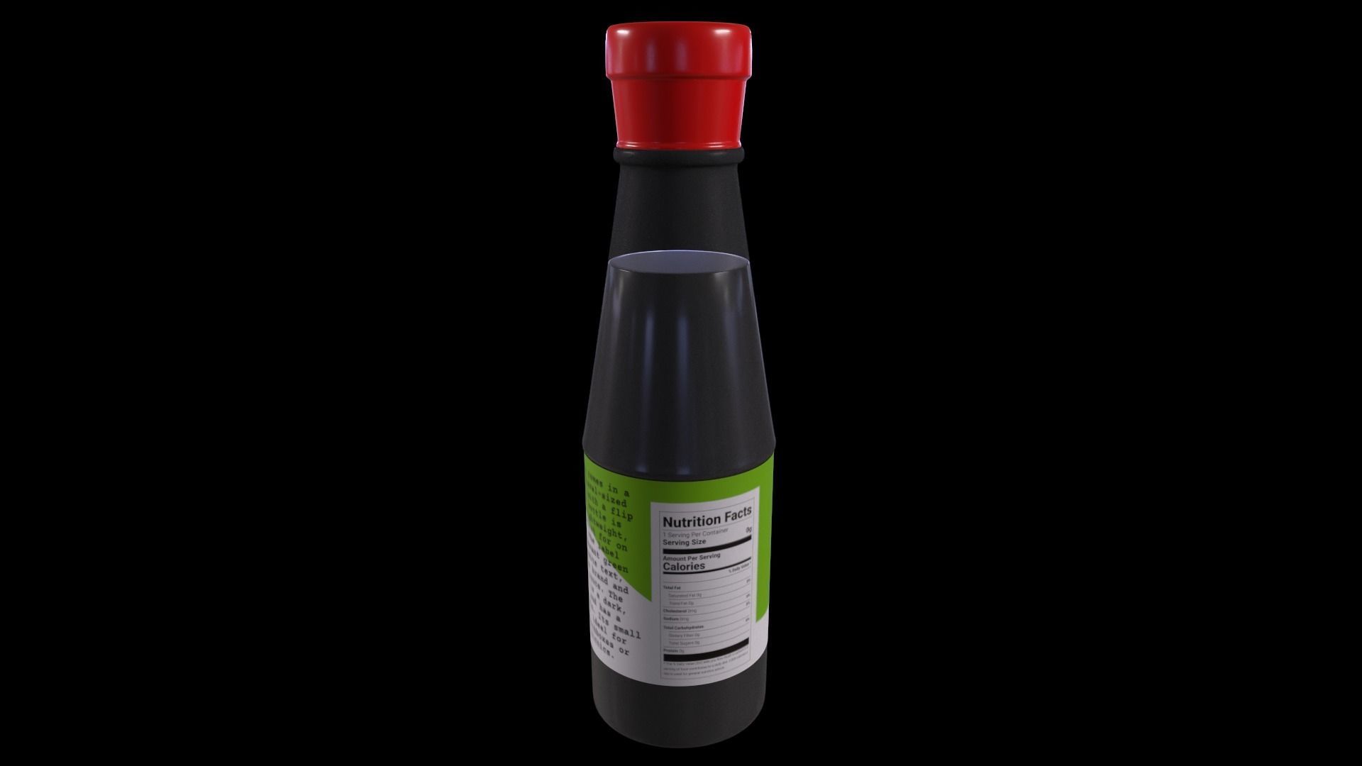 Worcestershire and soy sauces-Soy Sauce-GAME READY PBR Low-poly 3D model_1
