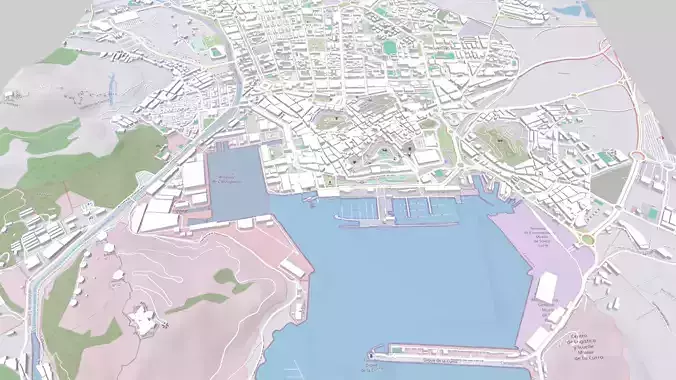 Cityscape Cartagena Columbia 3D model