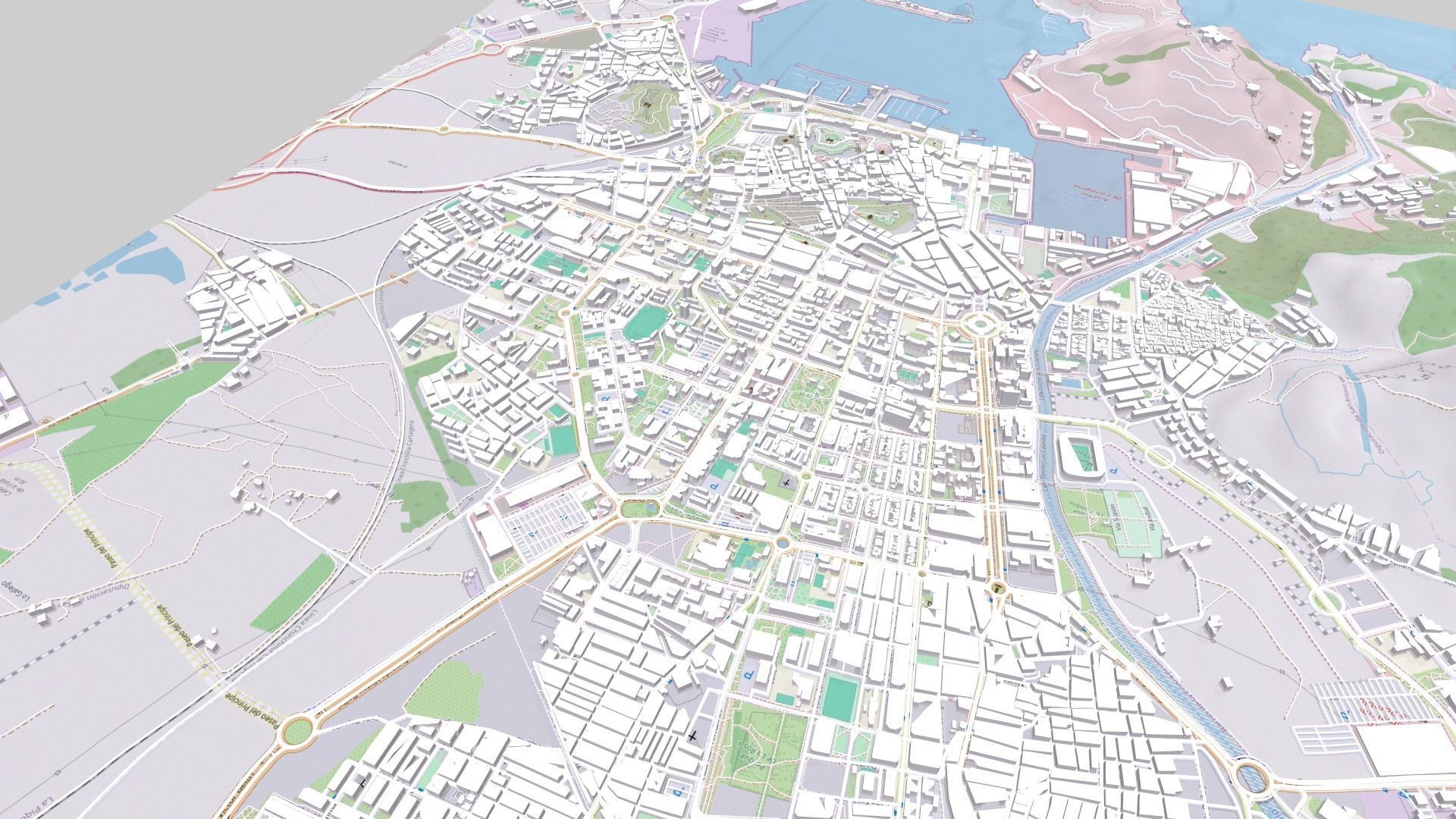 Cityscape Cartagena Columbia 3D model_5