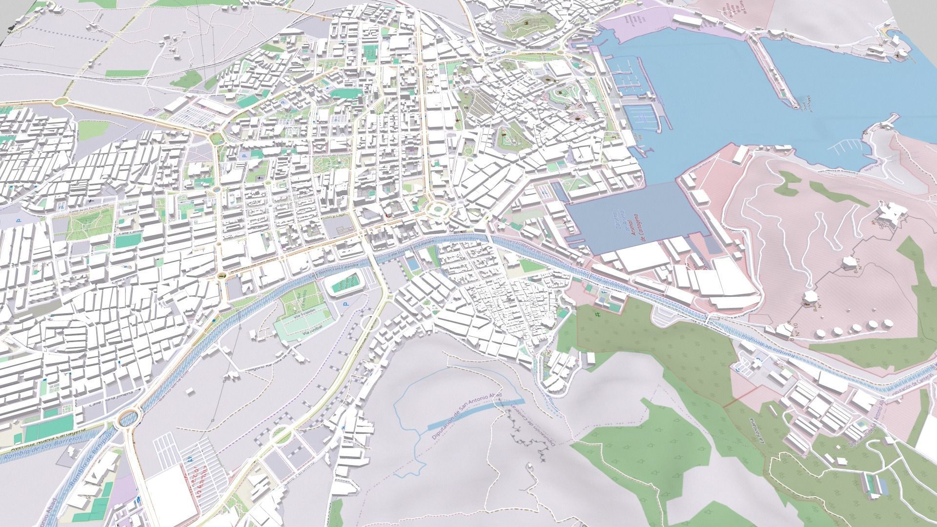 Cityscape Cartagena Columbia 3D model_8