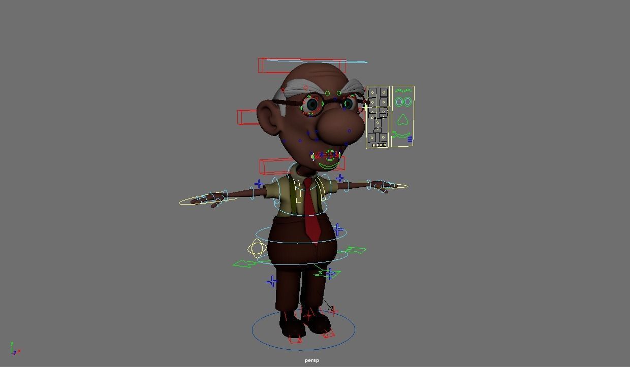 Old Man Rigged 3D model 3D model_2