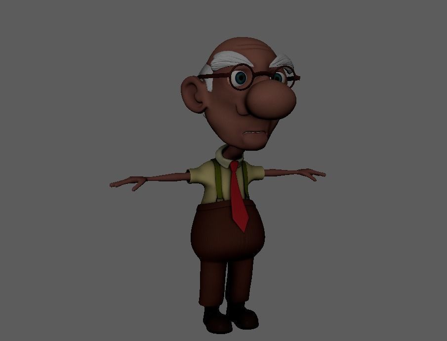 Old Man Rigged 3D model 3D model_5