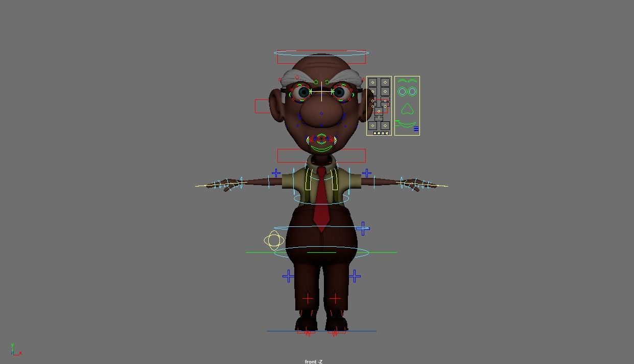 Old Man Rigged 3D model 3D model_3