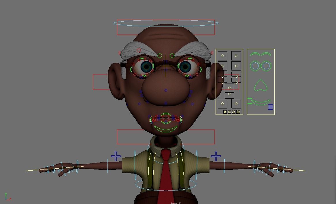 Old Man Rigged 3D model 3D model_4