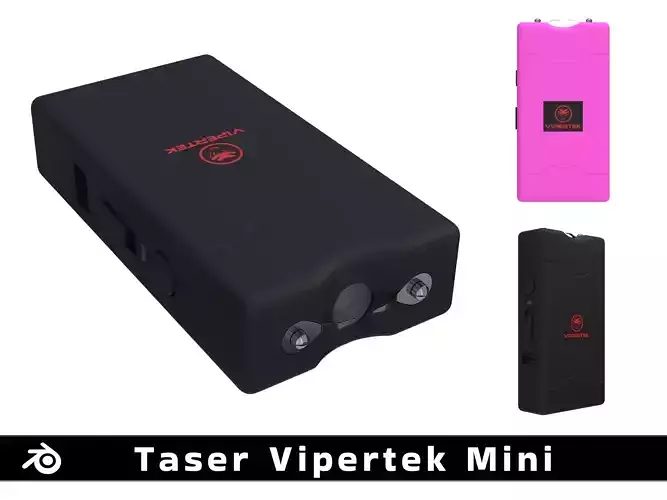 Taser Vipertek Mini - Black and Pink Low-poly 3D model