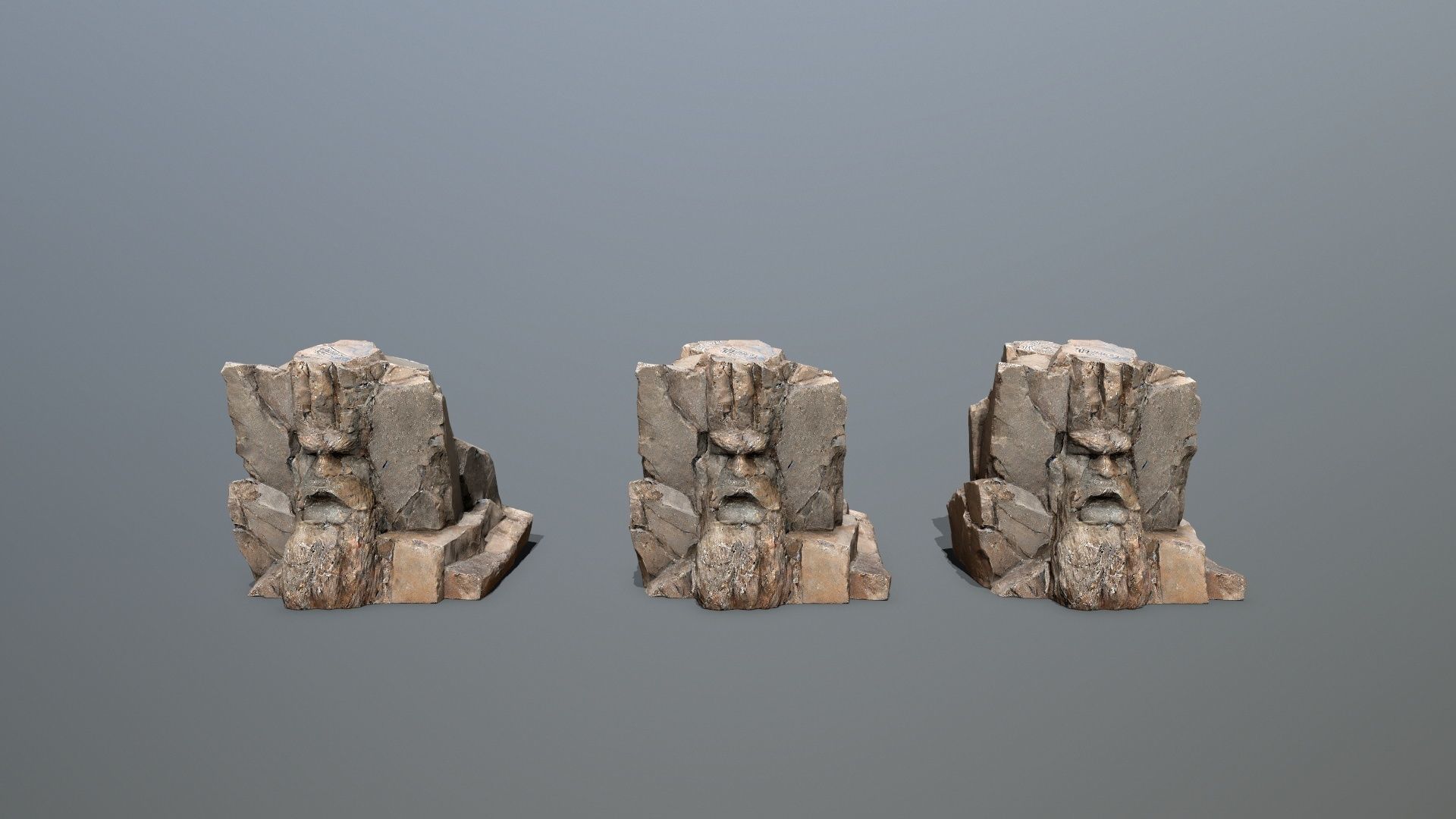 Face of the mountain Low-poly 3D model_13