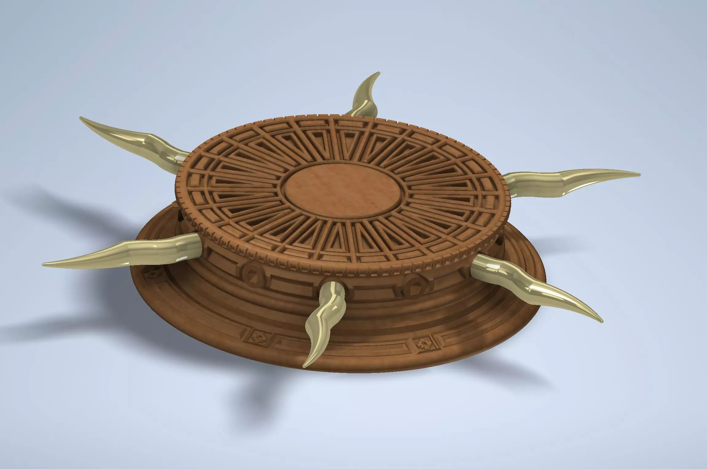 Circle Base pedestal 3D print model_0