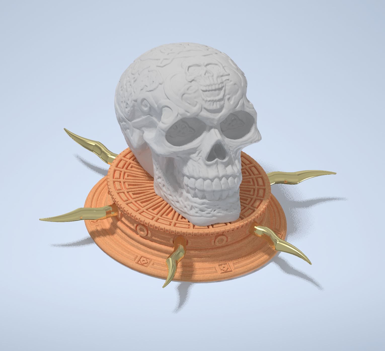 Circle Base pedestal 3D print model_5