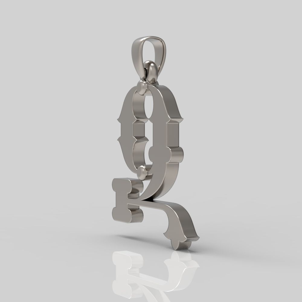 Decorative Letter Z 3D print model_4