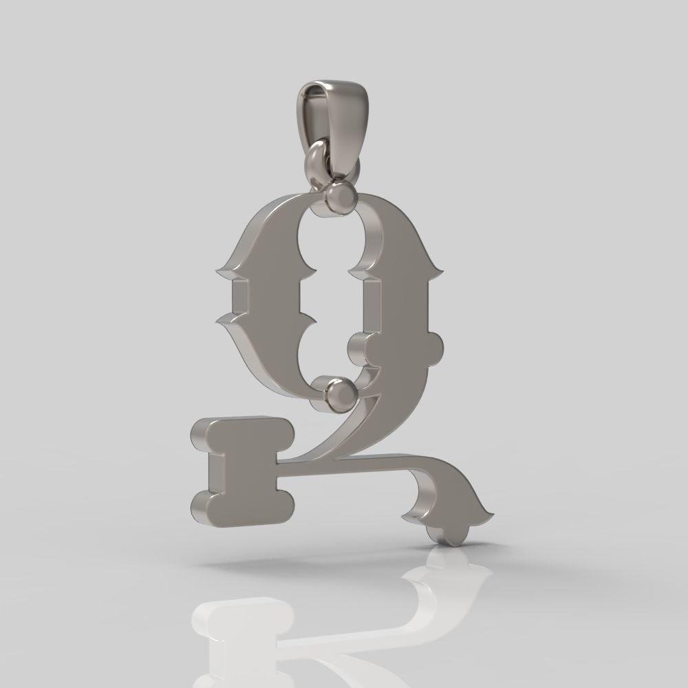 Decorative Letter Z 3D print model_12