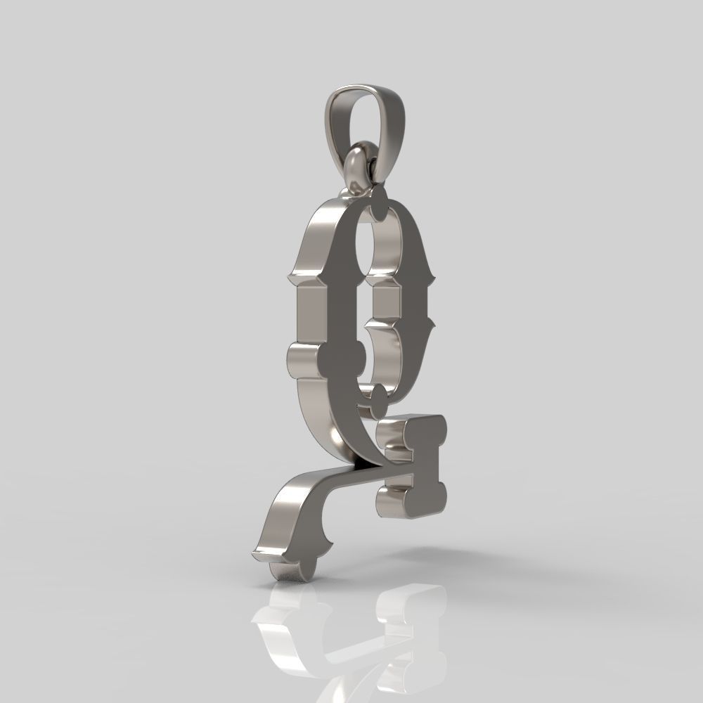 Decorative Letter Z 3D print model_6