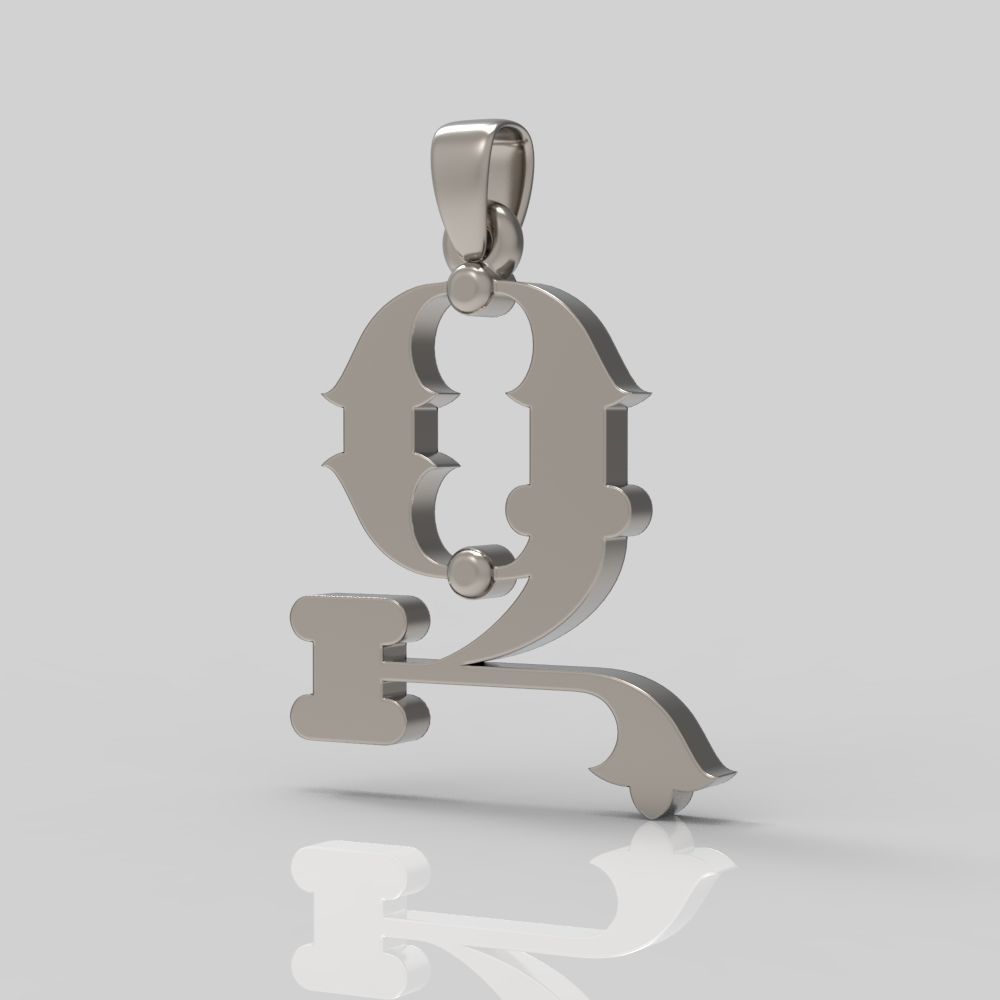 Decorative Letter Z 3D print model_13