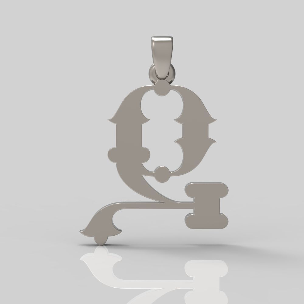 Decorative Letter Z 3D print model_7