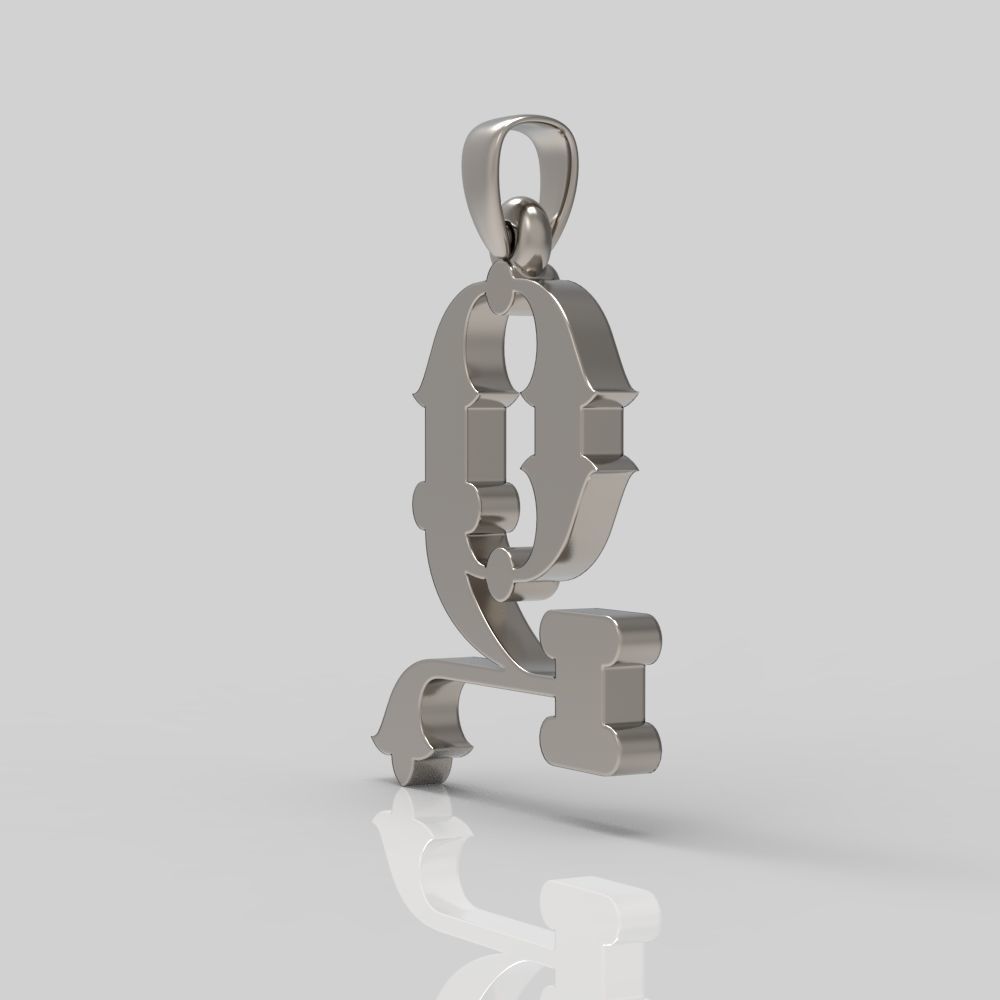 Decorative Letter Z 3D print model_9