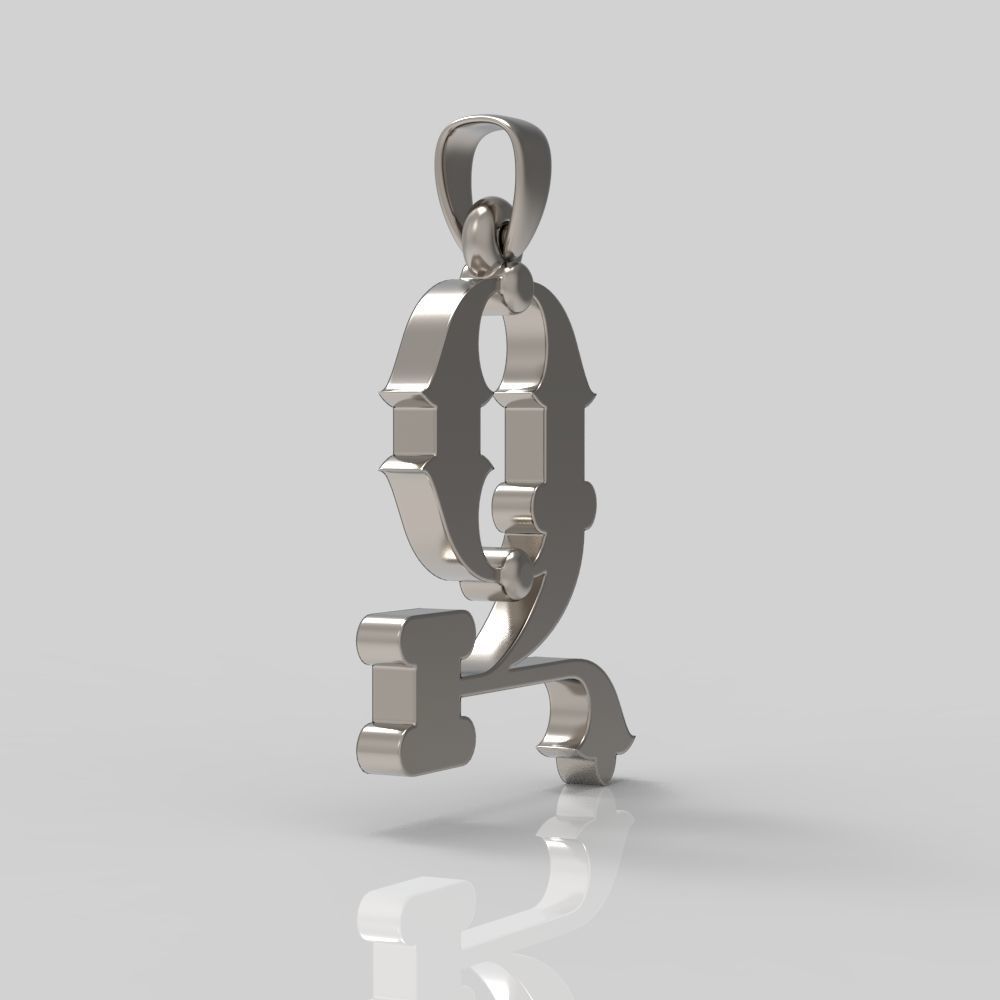 Decorative Letter Z 3D print model_11