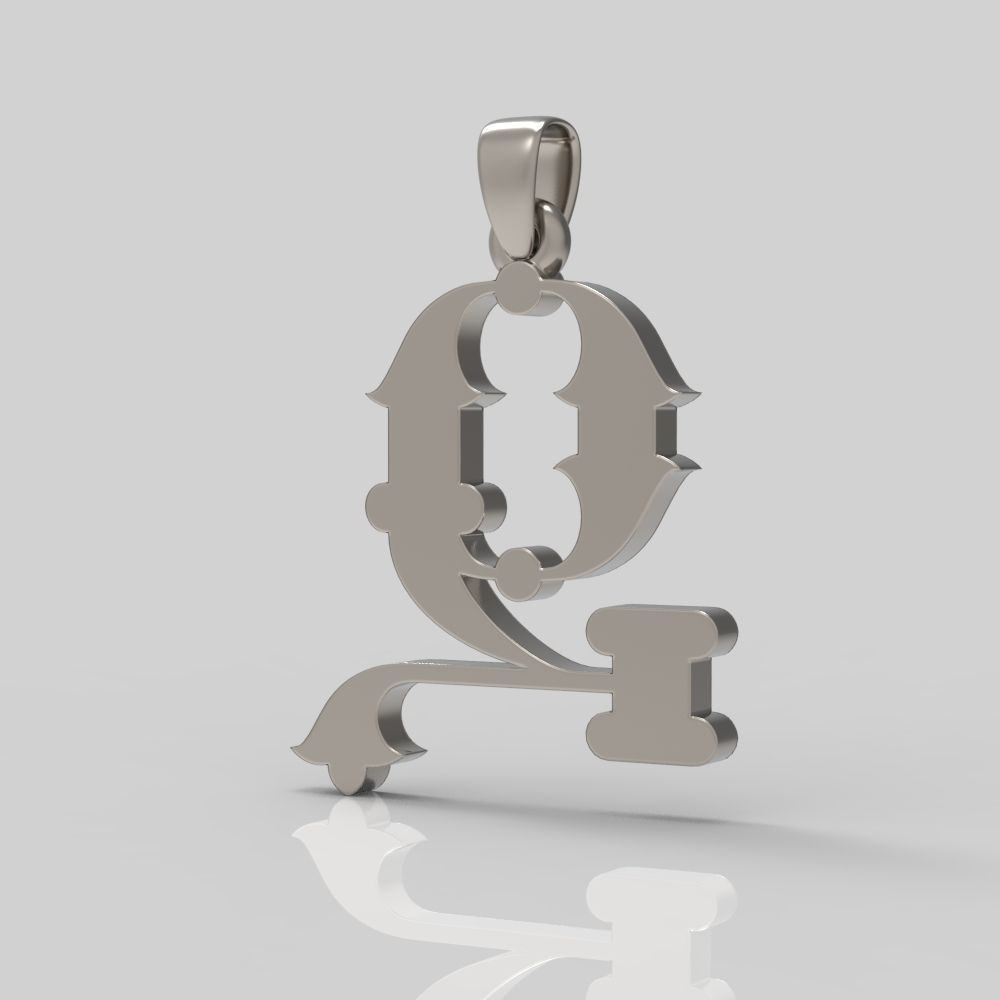 Decorative Letter Z 3D print model_8