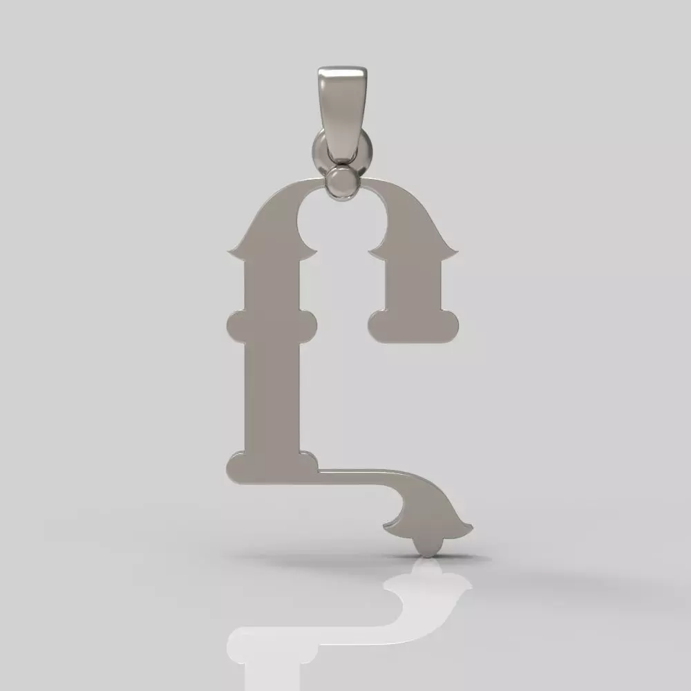 Decorative Letter Y 3D print model_0