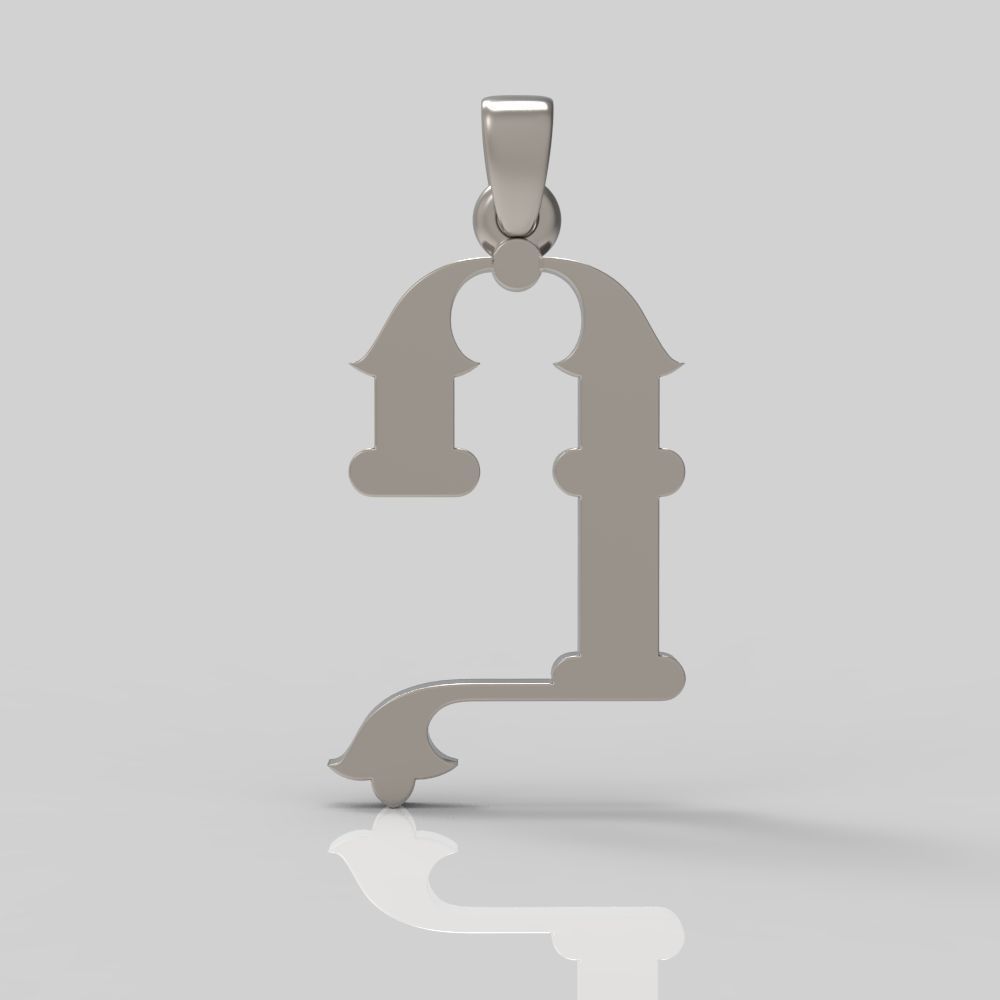 Decorative Letter Y 3D print model_7