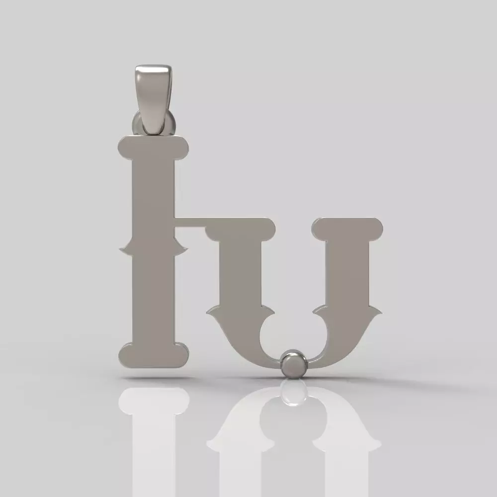 Decorative Letter Xh 3D print model_0