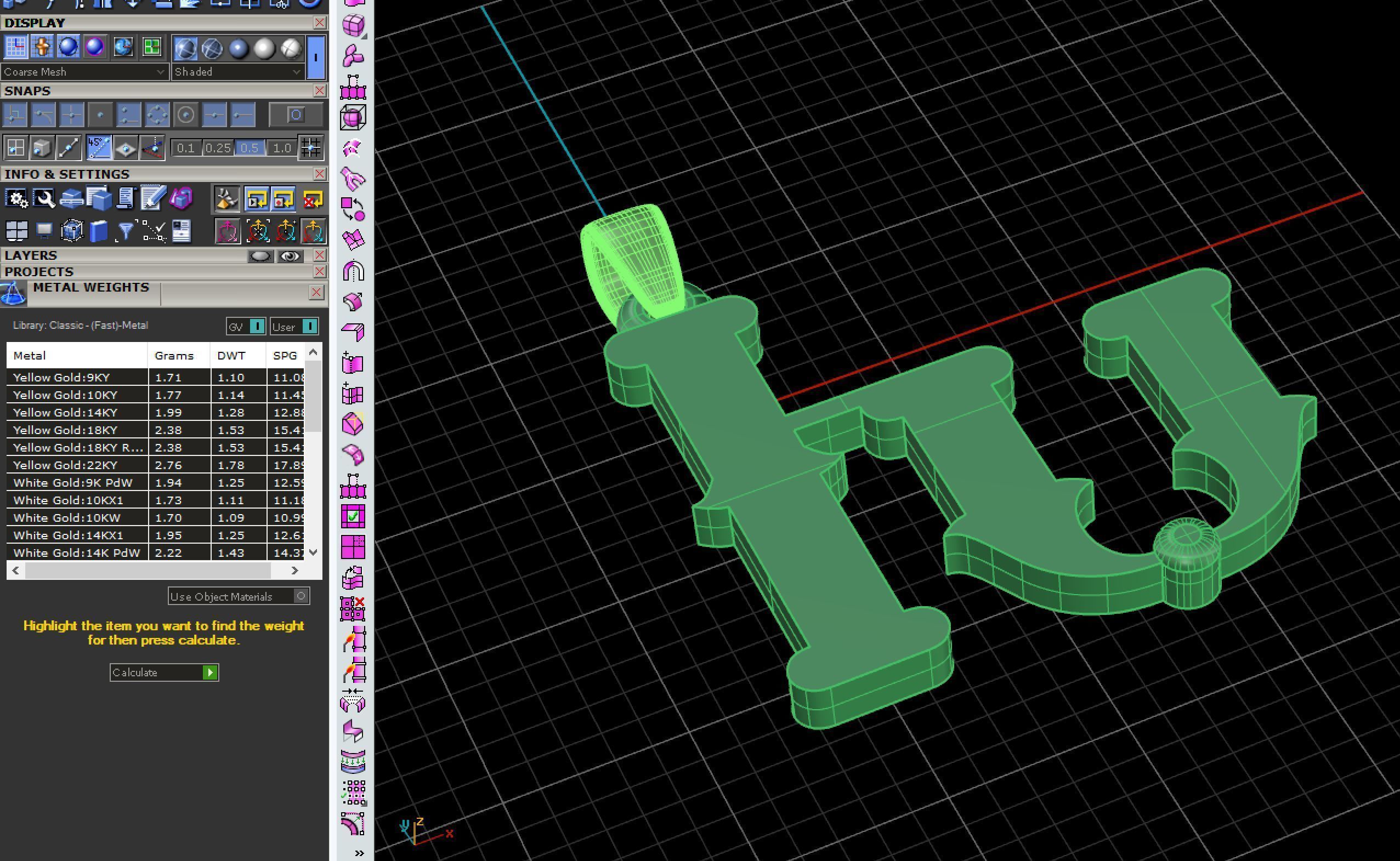 Decorative Letter Xh 3D print model_1