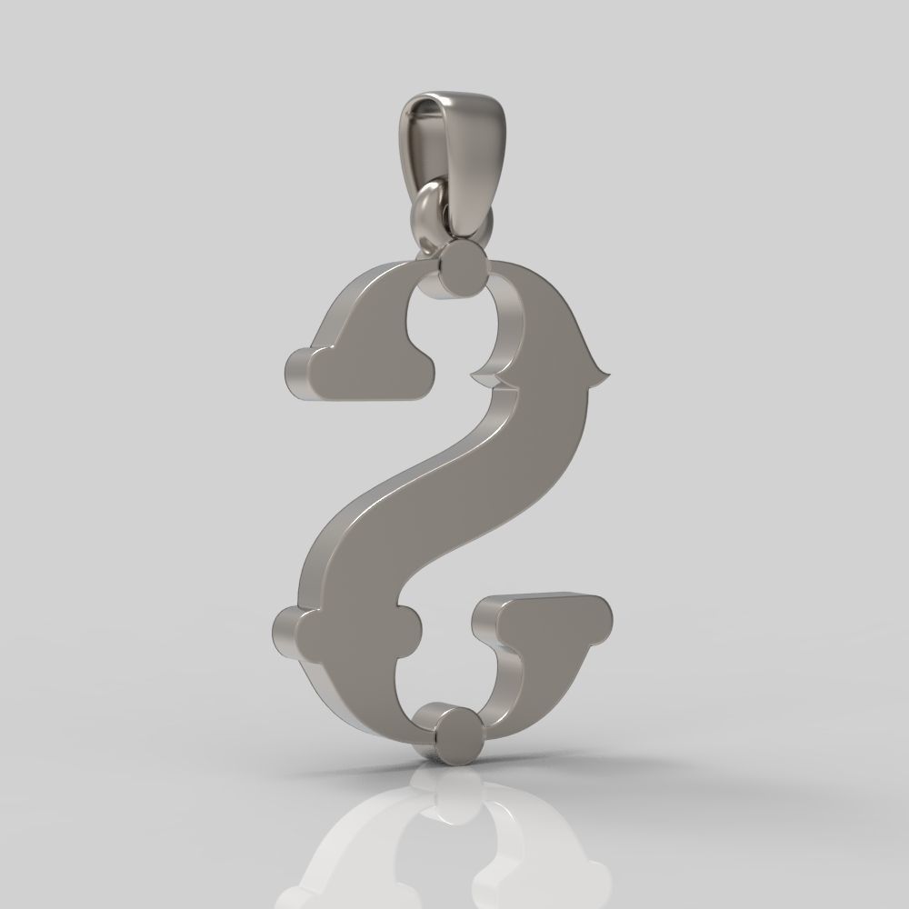 Decorative Letter T 3D print model_3